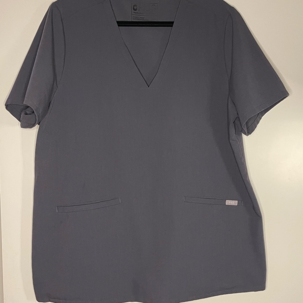 Figs Casma scrub top Charcoal 2xl